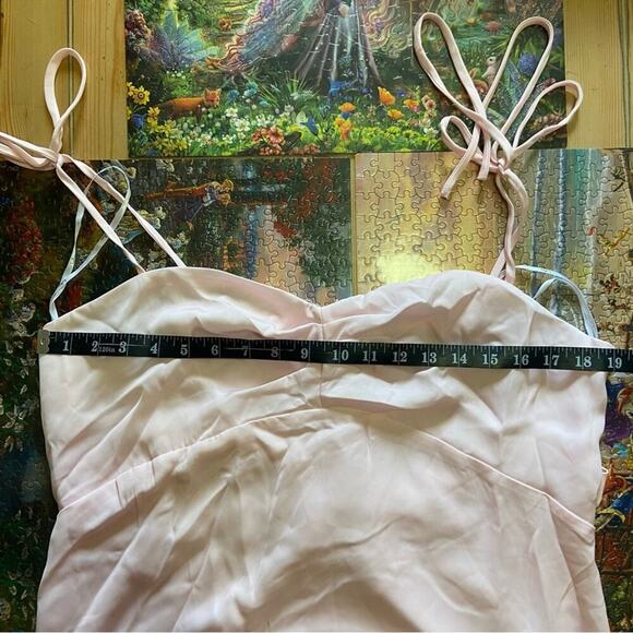 NWOT Lulus Maximum Allure Pink and Purple Ombre Satin Tie-Strap Maxi Dre… - Picture 6 of 9